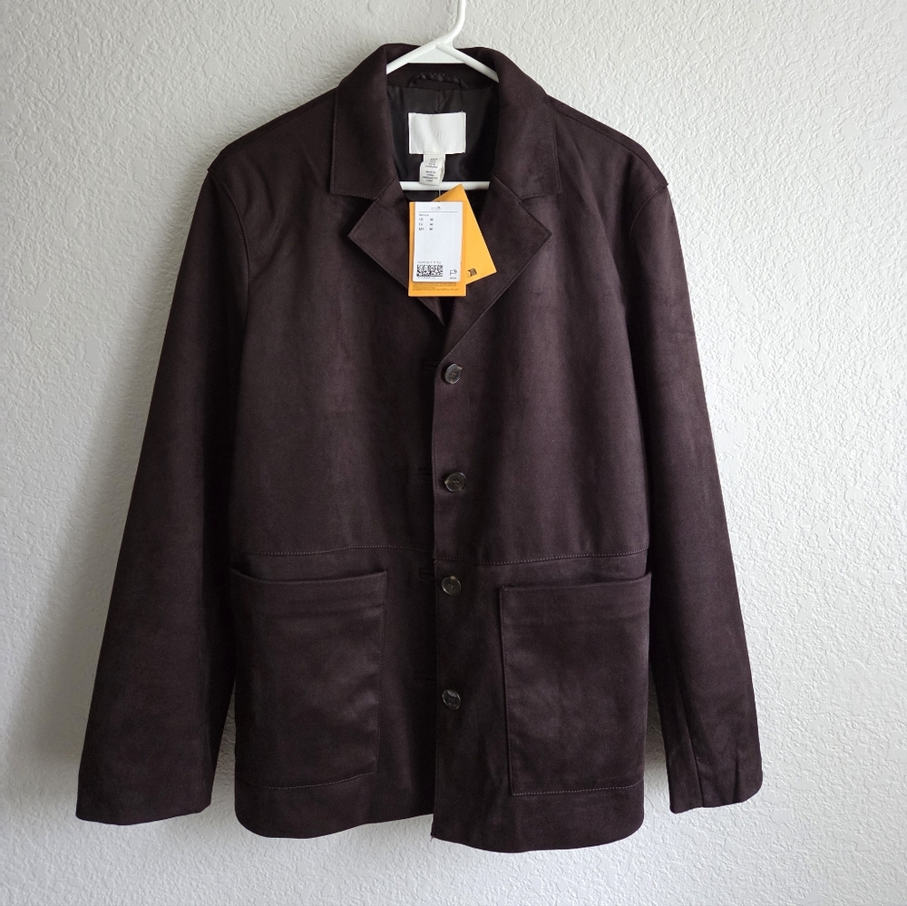New H&M dark brown jacket